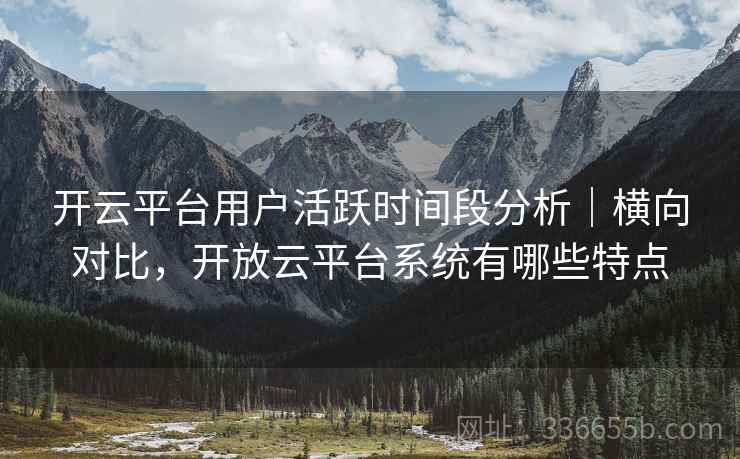 开云平台用户活跃时间段分析｜横向对比，开放云平台系统有哪些特点